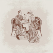 Kaffee und Liebe Aufkleber (Vorderseite)