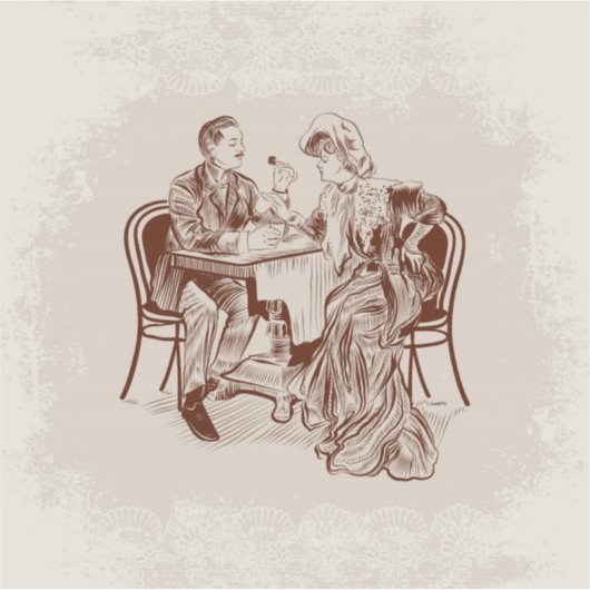 Kaffee und Liebe Aufkleber (Vorderseite)