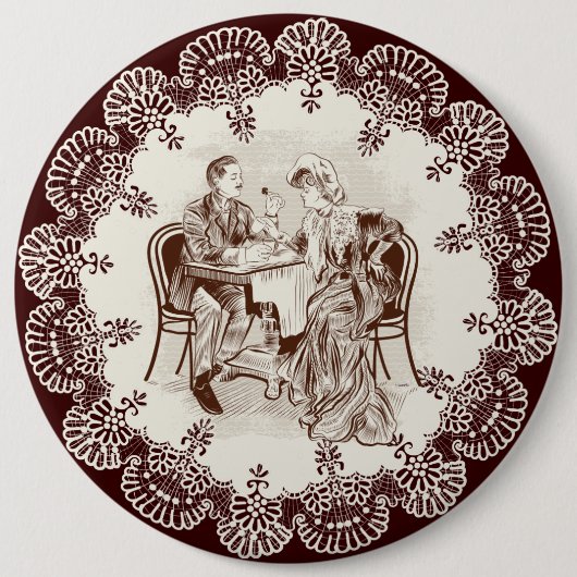 Kaffee und Liebe Button (Vorderseite)