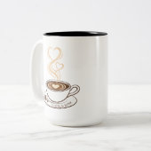 Kaffee und Liebe Doppelherz Art | Tasse (Vorderseite Links)