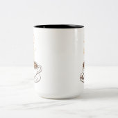 Kaffee und Liebe Doppelherz Art | Tasse (Mittel)