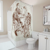 Kaffee und Liebe Duschvorhang (Beispiel)