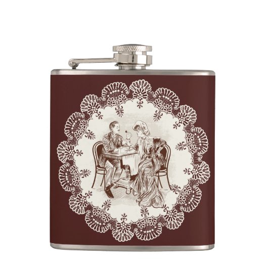 Kaffee und Liebe Flachmann (Vorderseite)