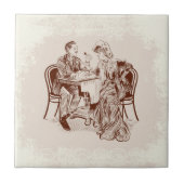 Kaffee und Liebe Fliese (Vorderseite)