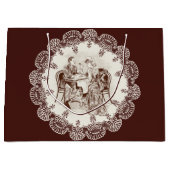 Kaffee und Liebe Große Geschenktüte (Vorderseite)