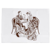 Kaffee und Liebe Große Geschenktüte (Rückseite)