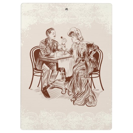 Kaffee und Liebe Klemmbrett (Rückseite)