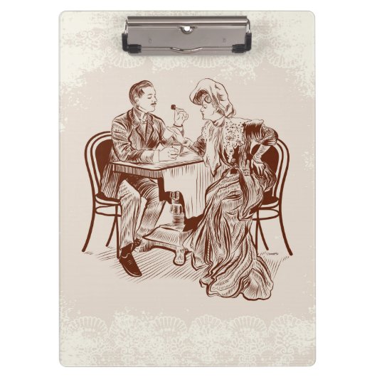 Kaffee und Liebe Klemmbrett (Vorderseite)