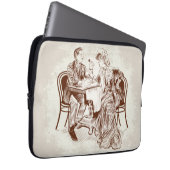 Kaffee und Liebe Laptopschutzhülle (Vorne Rechts)