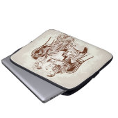 Kaffee und Liebe Laptopschutzhülle (Vorne Knopf)