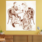 Kaffee und Liebe Leinwanddruck (Insitu (Wohnzimmer))