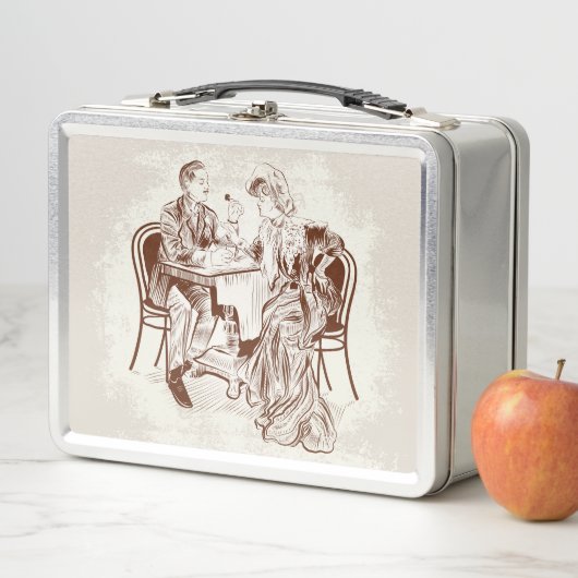 Kaffee und Liebe Metall Brotdose (Beispiel)