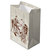 Kaffee und Liebe Mittlere Geschenktüte (Vorderseite Schrägansicht)