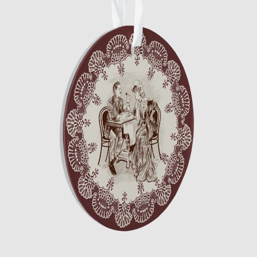 Kaffee und Liebe Ornament (Vorderseite)