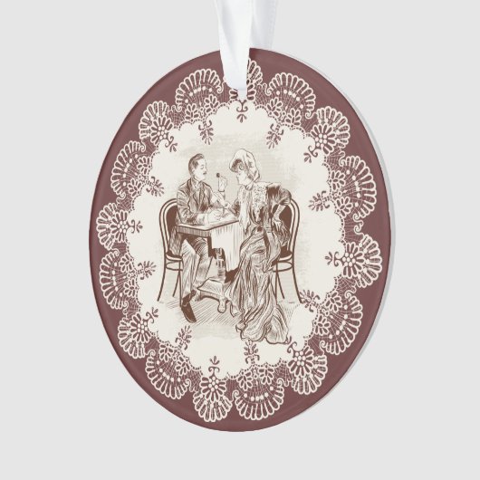 Kaffee und Liebe Ornament (Vorderseite)