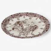 Kaffee und Liebe Pappteller (Schrägansicht)