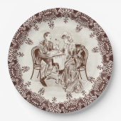 Kaffee und Liebe Pappteller (Vorderseite)