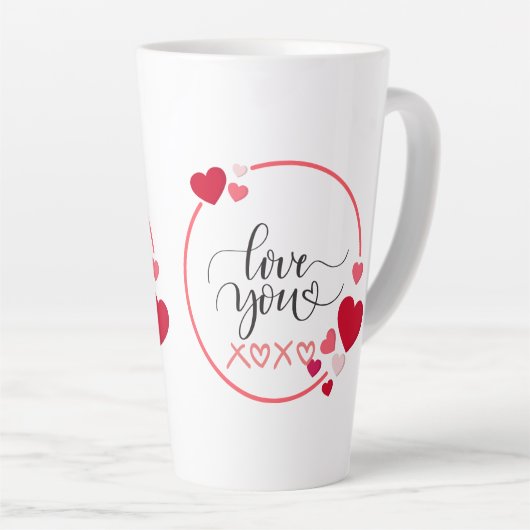Kaffee und Liebe perfekt vermischen Milchtasse (Rechte Ecke)