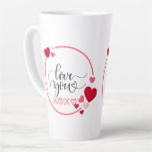 Kaffee und Liebe perfekt vermischen Milchtasse (Linke Ecke)