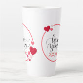 Kaffee und Liebe perfekt vermischen Milchtasse (Vorderseite)
