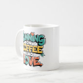 Kaffee und Liebe - Perfektes Geschenk Kaffeetasse (Vorderseite Links)