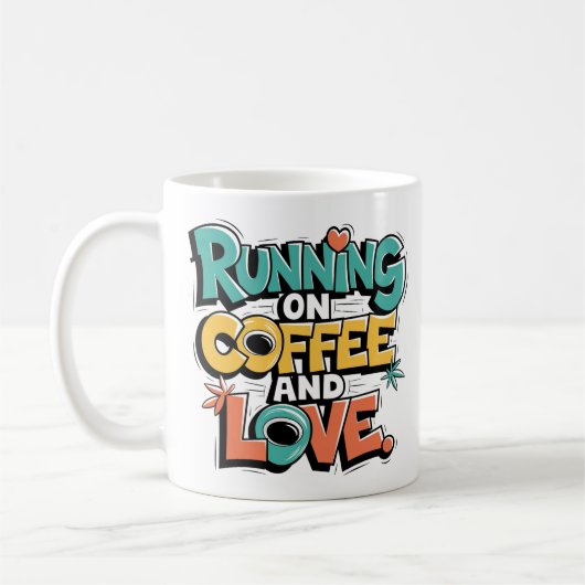 Kaffee und Liebe - Perfektes Geschenk Kaffeetasse (Links)