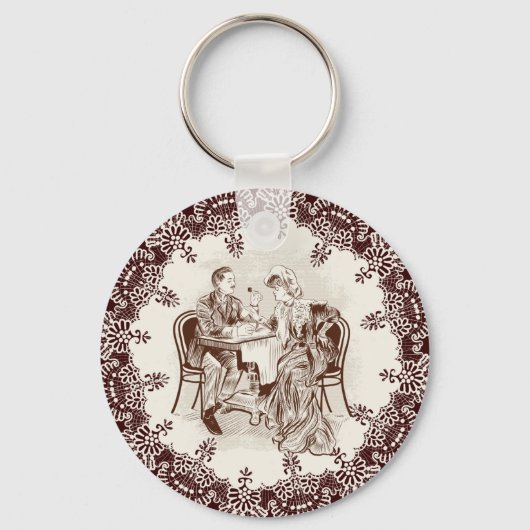 Kaffee und Liebe Schlüsselanhänger (Vorderseite)