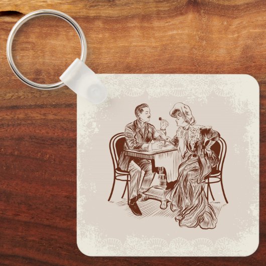 Kaffee und Liebe Schlüsselanhänger (Vorderseite)