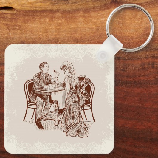 Kaffee und Liebe Schlüsselanhänger (Rückseite)