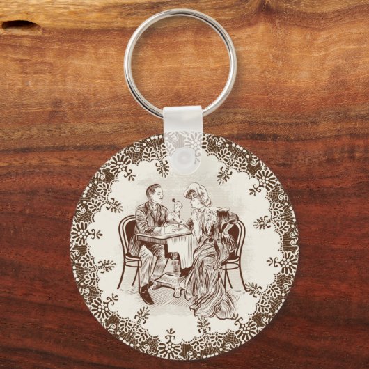 Kaffee und Liebe Schlüsselanhänger (Rückseite)