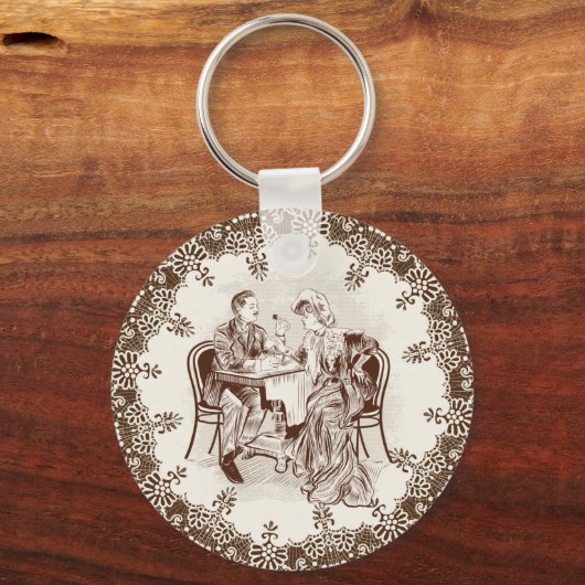 Kaffee und Liebe Schlüsselanhänger (Vorderseite)