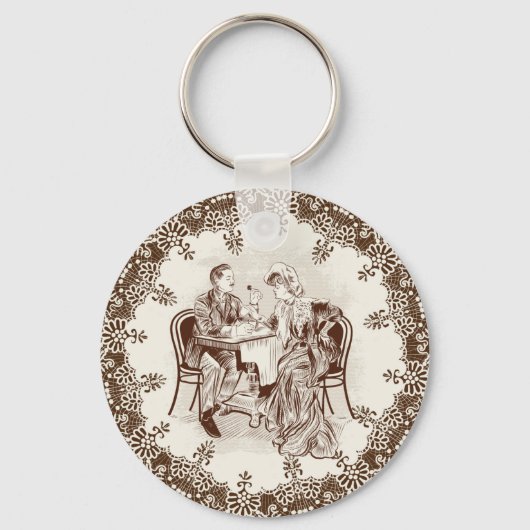 Kaffee und Liebe Schlüsselanhänger (Rückseite)