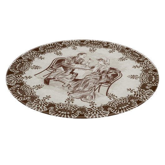 Kaffee und Liebe Schneidebrett (Ecke)