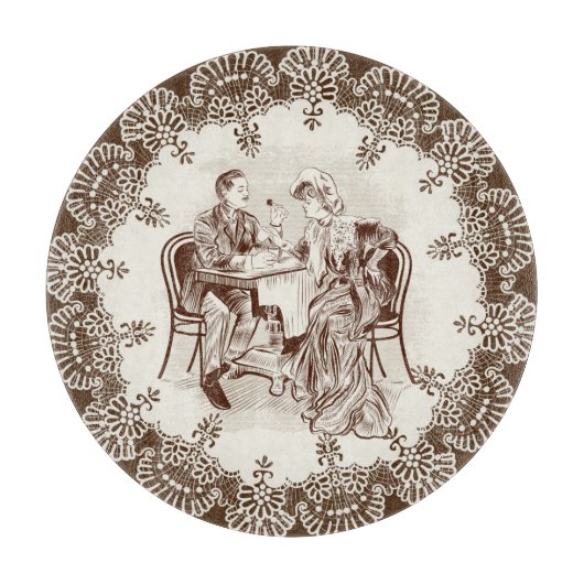 Kaffee und Liebe Schneidebrett (Vorderseite)