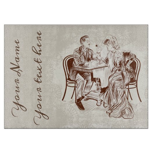 Kaffee und Liebe Schneidebrett (Vorderseite)