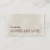 Kaffee und Liebe Visitenkarte (Rückseite)
