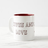 Kaffee und Liebe Zweifarbige Tasse (Vorderseite Links)