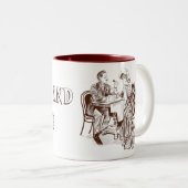 Kaffee und Liebe Zweifarbige Tasse (VorderseiteRechts)