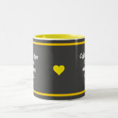 Kaffee und Liebe Zweifarbige Tasse (Mittel)