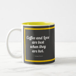Kaffee und Liebe Zweifarbige Tasse