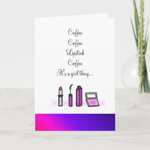 Kaffee und Lippenstift Ankündigung