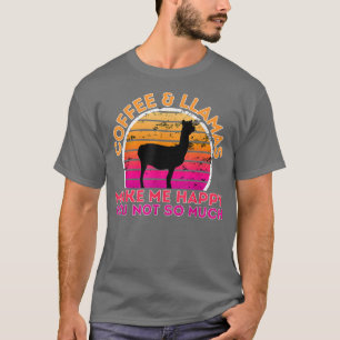 Kaffee und Llamas machen mich glücklich, dass ich  T-Shirt