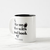 Kaffee und Lover Personalisiert buchen Zweifarbige Tasse (Vorderseite Links)