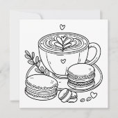 Kaffee und Macaron | Farbe (Vorderseite)