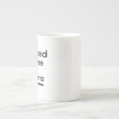 Kaffee und Mascara Porzellantasse (Vorderseite)