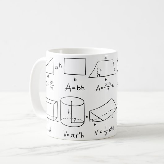 Kaffee und Mathematik lösen alle Probleme Kaffeetasse (Vorderseite Links)