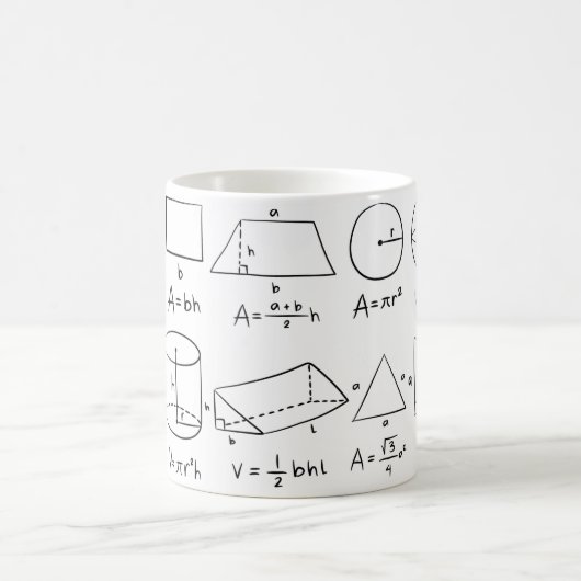 Kaffee und Mathematik lösen alle Probleme Kaffeetasse (Mittel)