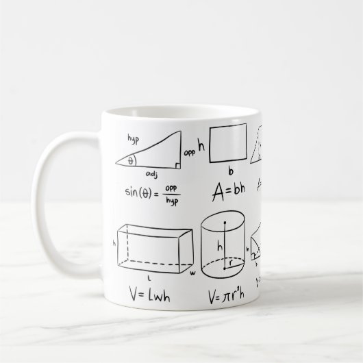 Kaffee und Mathematik lösen alle Probleme Kaffeetasse (Links)