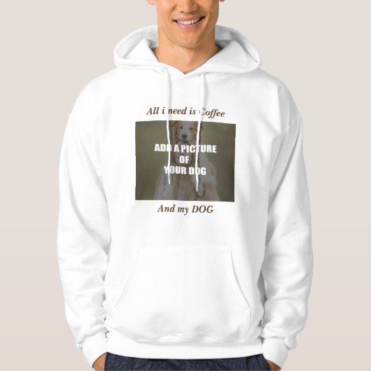 Kaffee und mein Hundebüt Kissen Hoodie (Vorderseite)