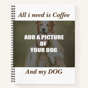 Kaffee und mein Hundebüt Kissen Notizblock